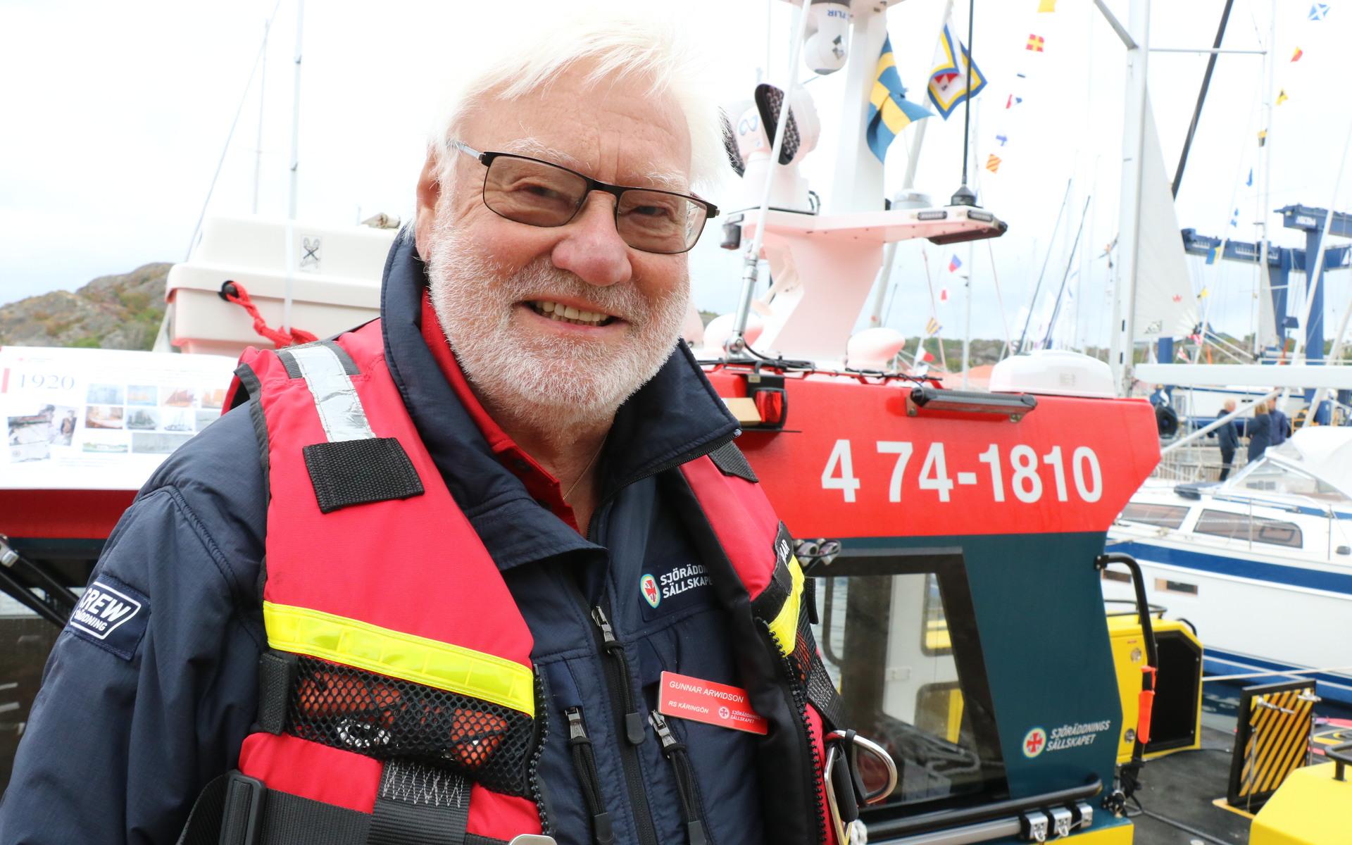 Gunnar Arwidson har under många år varit aktiv sjöräddare på Käringön. 