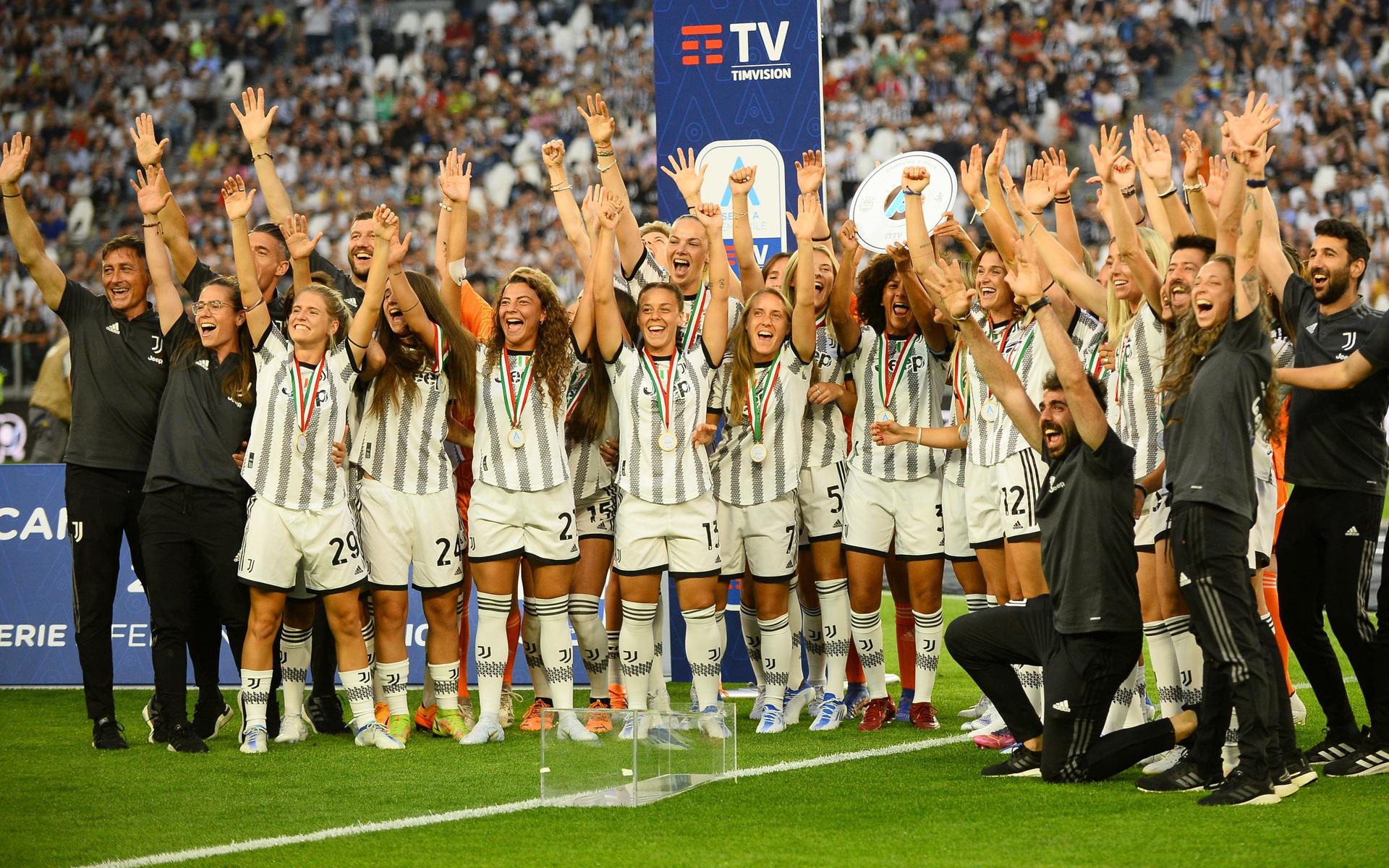 Juventus damlag är framträdande. ”Juve” har vunnit de fem senaste upplagorna av Serie A.