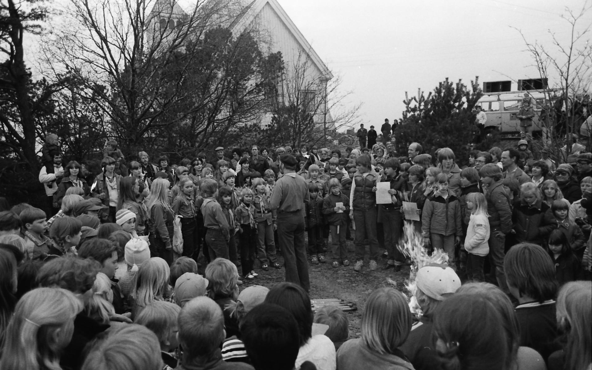 Valborgsfirande i Stenungsund 1980.