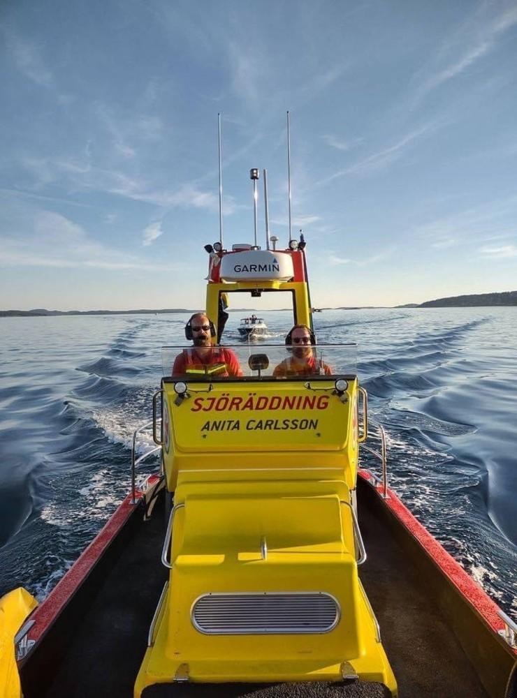Sjöräddningssällskapets båt Rescue Anita Carlsson ute på havet.