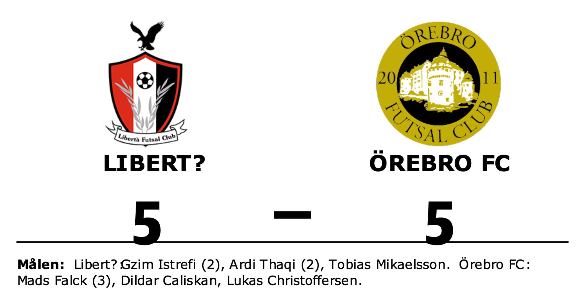 Libertà spelade lika mot Örebro FC