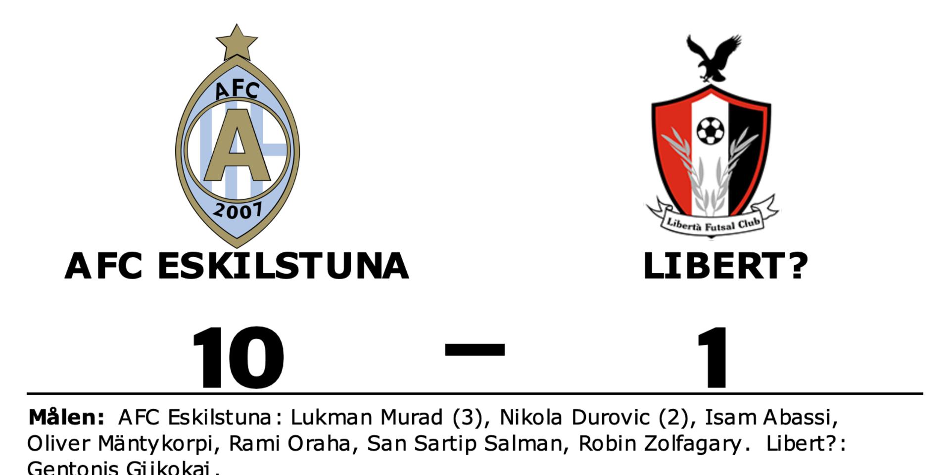 AFC Eskilstuna vann mot Libertà