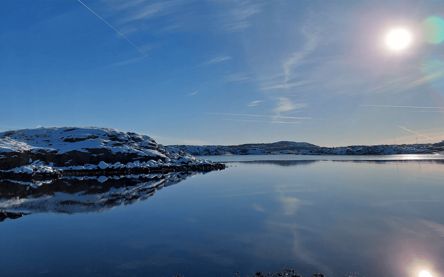 Säby ö på den finaste av vinterdagar.
