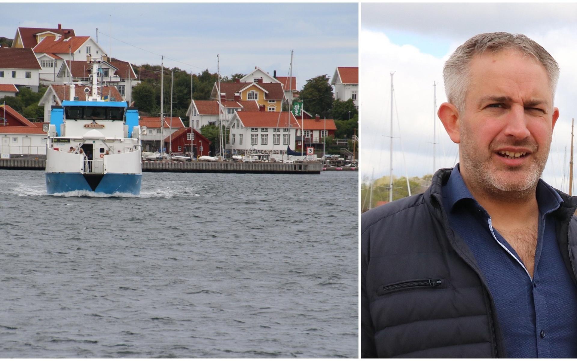 Andreas Sjögren tf chef affärsdrivande verksamhet arbetar med att få en lösning på återvinningsproblemet på Gullholmen, Käringön, Flatön och Malö. 