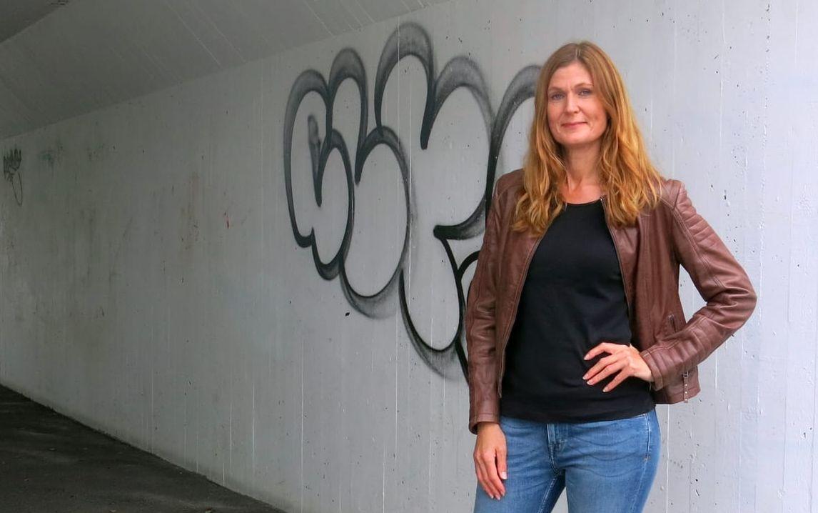 Maria Bodén tycker det är bra att gångtunneln vid Keplers gård blir en laglig graffitivägg.
