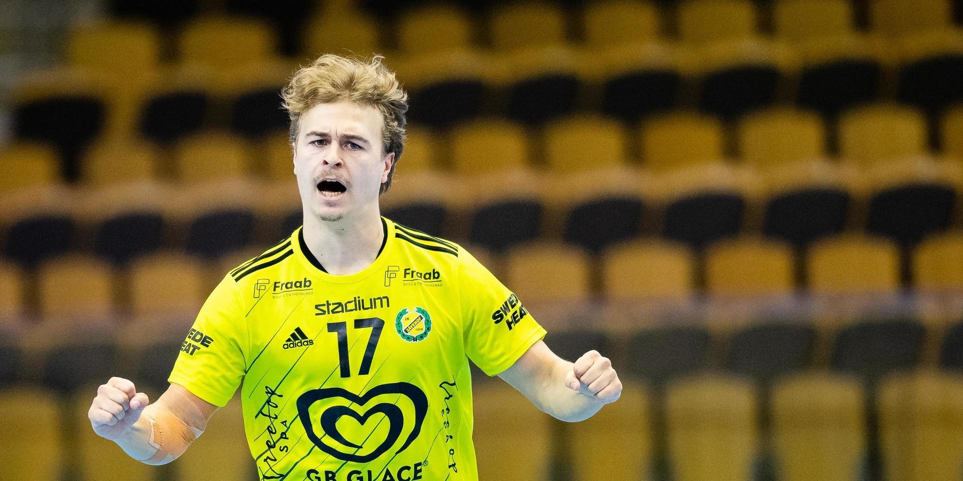 Den SHK-fostrade vänstersexan Sebastian Spante är för andra gången i karriären svensk mästare i handboll. I den tredje finalmatchen vann laget på tisdagskvällen över IFK Skövde med 30–27 och därmed finalen med 3–0.