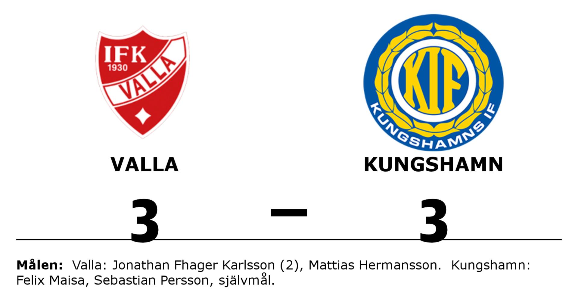 IFK Valla spelade lika mot Kungshamns IF
