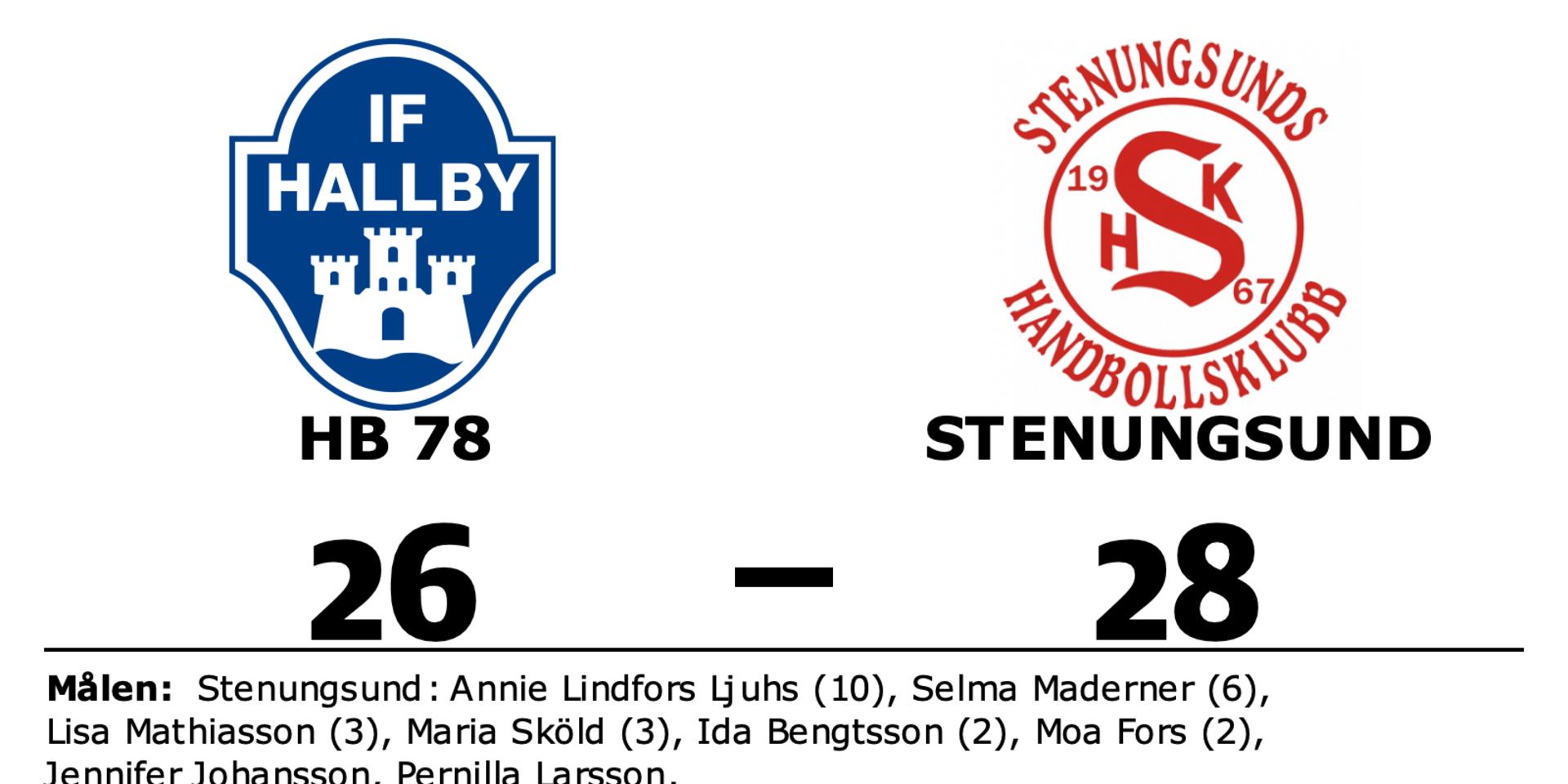 HB 78 förlorade mot Stenungsund