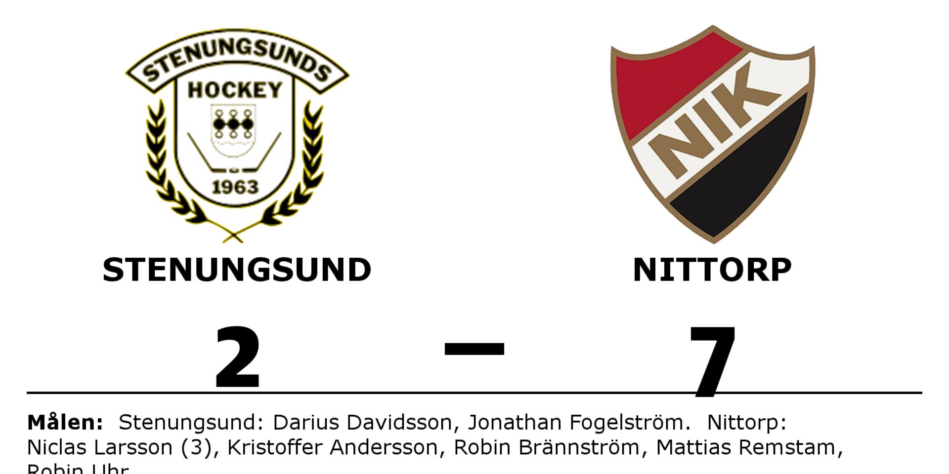 Stenungsund HF förlorade mot Nittorps IK ishockey