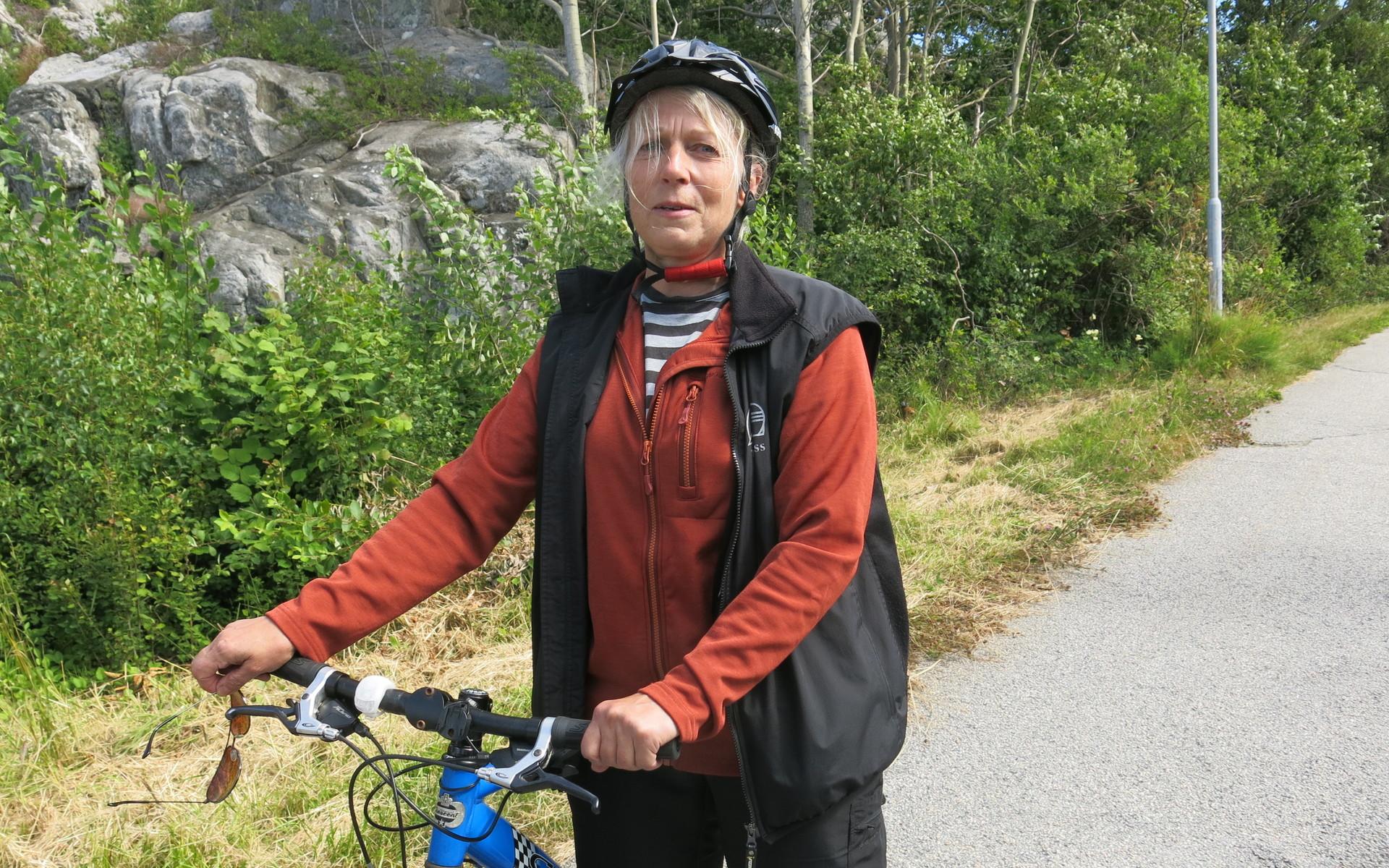 Pia Ottosson tycker cykling på Tjörn är ett bra sätt att upptäcka ön.