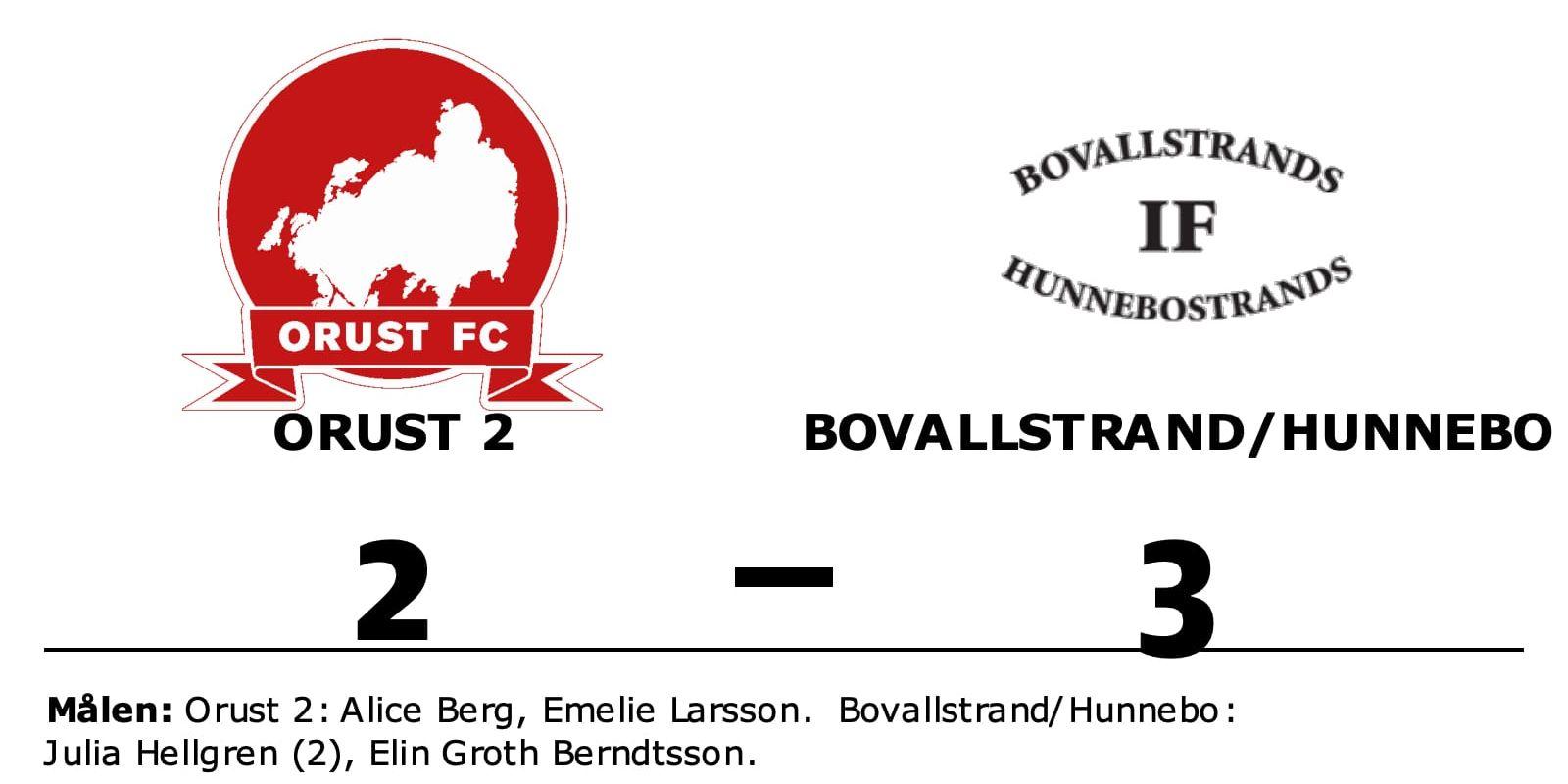 Orust 2 förlorade mot Bovallstrand/Hunnebo