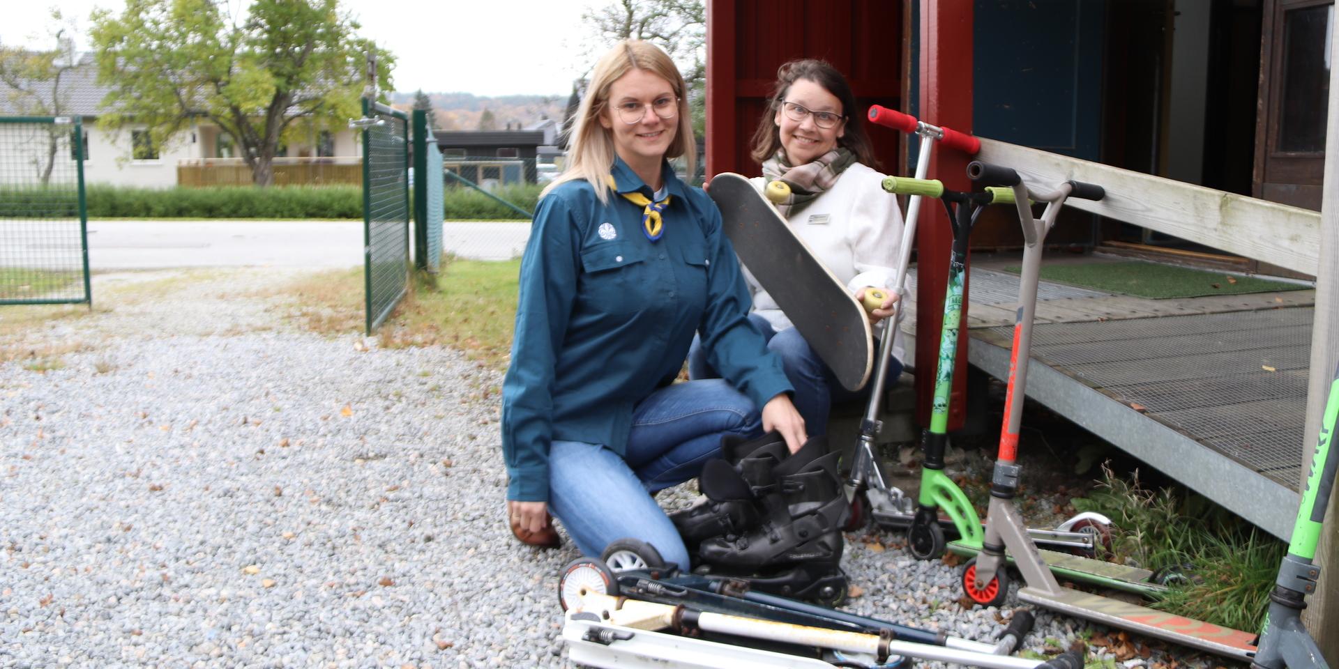 Återbruk av bästa slag. Istället för att slänga har scouterna skänkt sina avlagda kick-bikes till elever på särskolan i Stenungsund.