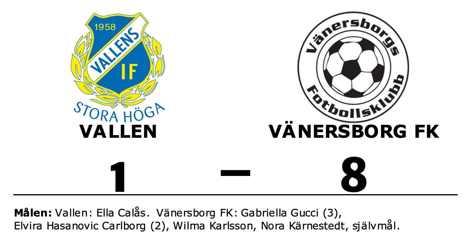 Vallen förlorade mot Vänersborg FK