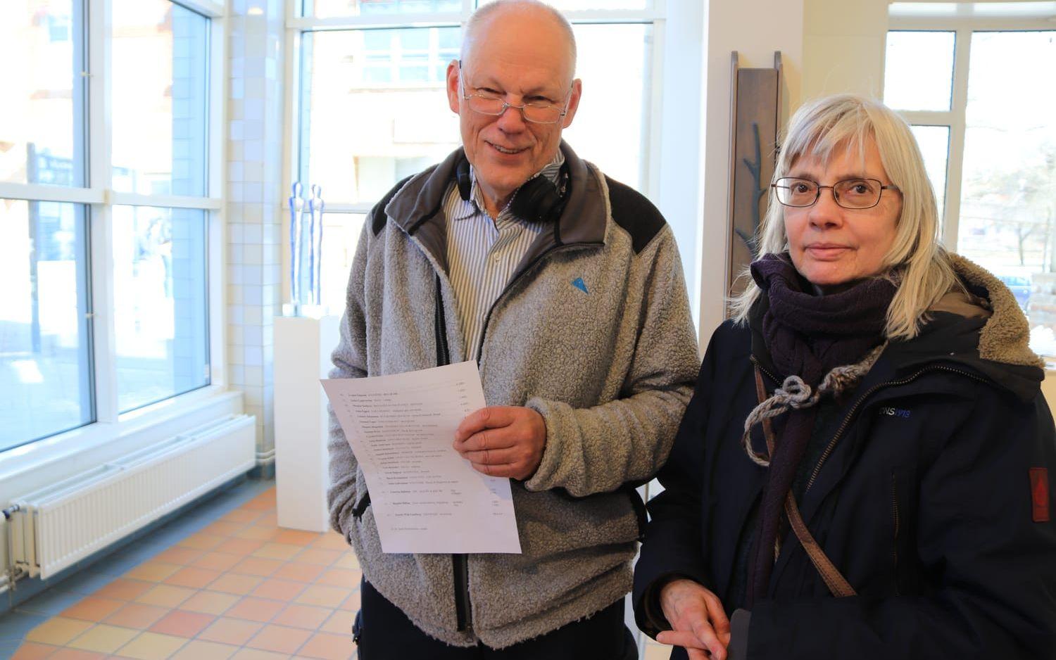 Paret Monika Tingskog och Urban Johansson från Göteborg kom till Stenungsund för att gå på vernissagen.